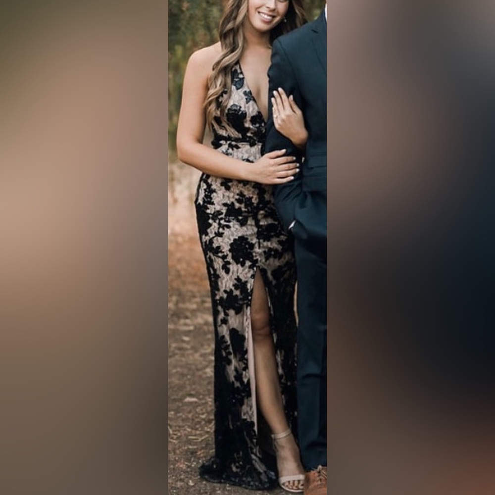 Black sequence dress